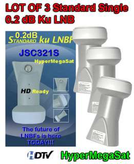 Lot of 3 JSC321S 0.2dB Standard Linear Ku Satellite LNB  