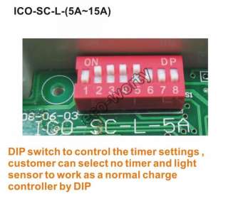 15A solar charge controller solar power controller with timer and 