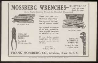 1917 Mossberg rustproof wrenches vintage tool print ad  