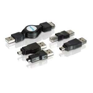    Travel Kit Bag 14 Pcs USB Adapter Rj11 Rj45 Cable: Electronics