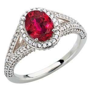   Ring set with Extraordinary Fine Quality Oval Ruby Stone for SALE(7.5
