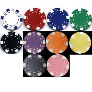  50 Striped Dice 11.5gm Poker Chips   Choose Sports 