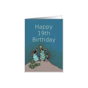  Happy 19th Birthday / Sea Anemone Card Toys & Games
