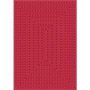   Joy Carpets Whimsy Legacy Red Rug With Braided Print