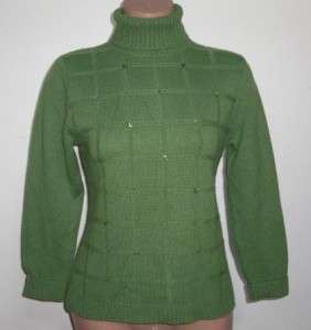 Benrich 100% Pure Cashmere Turtleneck Sweater S M WOW!  