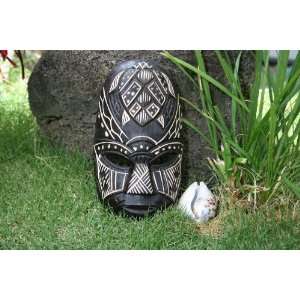  FIJIAN TIKI MASK W/ CARVED TURTLE   8 HAPPINESS   PCC 