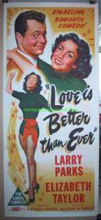 LOVE IS BETTER THAN EVER MOVIE POSTER ELIZABETH TAYLOR  