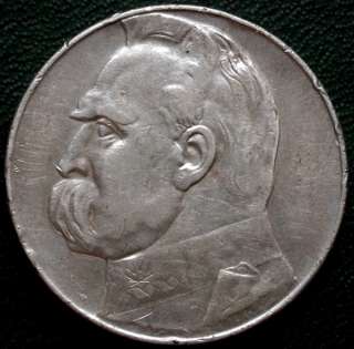 Poland. Silver Coin 10 Zlotych Pilsudsky, 1935  