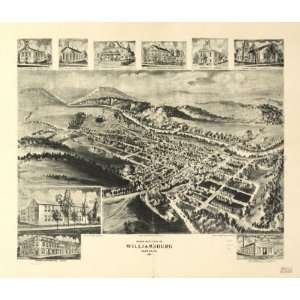  c1906 Birds eye map of Williamsburg, Pennsylvania