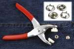 Easy Press Button Snap Fastener Pliers with 108 Snap Pieces   3/16