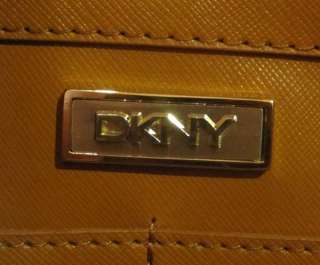 DKNY CROCO EMBOSSED LEATHER SHOPPER TOTE ORANGE HANDBAG 795730633597 