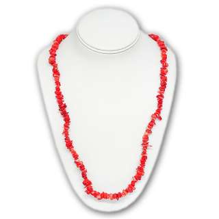 353.00 Carat Natural Pink Coral Chip Necklace 32 Inch  