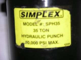 SIMPLEX SPH 35S HD C FRAME PUNCH SET ths  