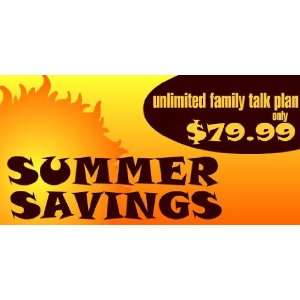  3x6 Vinyl Banner   Summer Savings Familiy Talk Plan 