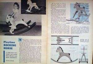 How to Build a WOODEN ROCKING HORSE 1948 PLANS  