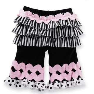 Little Girls RickRack Ruffle Capri Baby Boutique Outfit 718540108123 