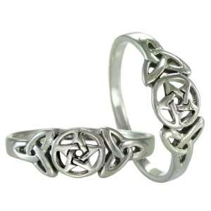   Pentacle Triquetra Pagan Wiccan Goddess Ring (sz 4 15) sz 15: Jewelry