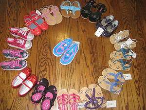 Toddler Girls Size 7, 7/8, 8 Asst. Styles Sandals/Shoes NWT Each sold 