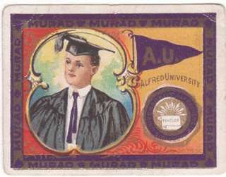 1910 Murad Tobacco College Card Alfred University  