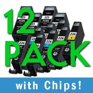  12 pack PGI 225 and CLI 226 w/ Chips Electronics