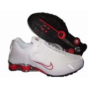  Nike Shox R4 White/Red/Chrome Running Shoe Men, Sports 