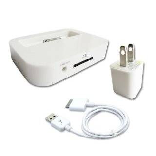 White Dock Cradle For Apple iPhone 3GS 4G 4S Docking Station + Cable 