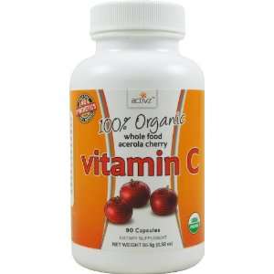  Activz 100% Organic Whole Food Acerola Cherry Vitamin C 90 