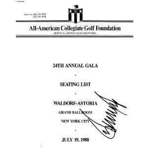 DONALD TRUMP Autographed GOLF GALA Program