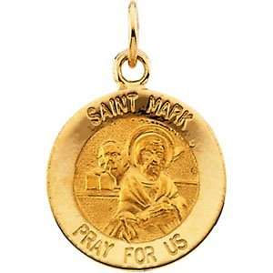  14k St. Mark Medal Charm 12mm/14kt yellow gold: Jewelry