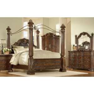  A.R.T. Regal Poster Canopy Bedroom Set in Cherry