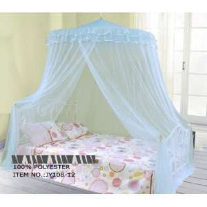  Blue Ruffle Princess Bed Canopy Crib, Twin By Sid