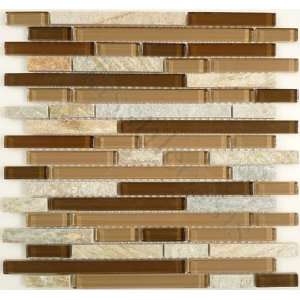 Espresso Random Bricks Brown Random Brick Series Glossy & Unpolished 