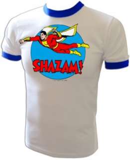   DC Comics Original Captain Marvel Shazam Mego Style t shirt Clothing