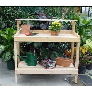  White Cedar Potting Bench: Patio, Lawn & Garden