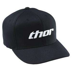    Thor Motocross Basic Hat   Small/Medium/Black/White: Automotive