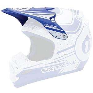    SixSixOne Visor for Flight II Helmet   White/Blue Automotive