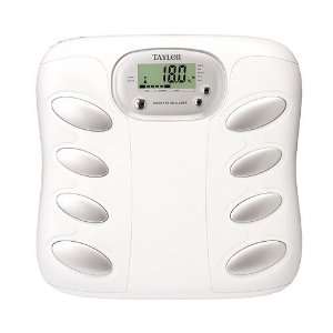  TAYLOR DIGITAL SCALE BODY FAT WHITE 1.0 LCD Electronics