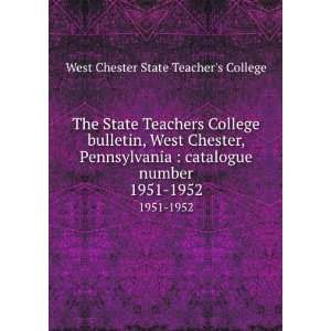   number. 1951 1952 West Chester State Teachers College Books