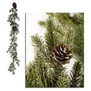    6 Frosted Pine Cone Artificial Christmas Garland: Home & Kitchen