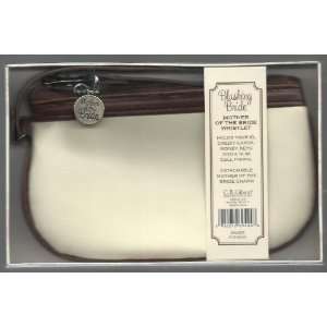   Bride Mother of the Bride Wristlet Cream with Brown Trim Electronics