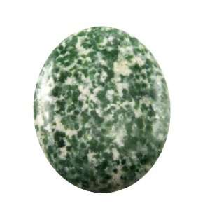  40X30mm Green Spot Agate Oval Cabochon   Pack of 1: Arts 