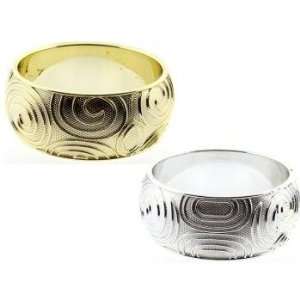  Swirl Style Bangles  Silver Case Pack 3 