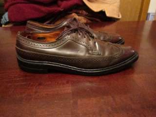   Imperial Mens Shell Cordovan Wingtip Dress Shoes Sz 11.5B See!  