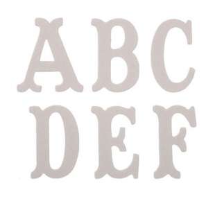 CHIPBOARD ALPHABET LETTERS Raw 3 inch   26p  