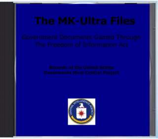 The MK Ultra Files   Freedom of Information Act CD Rom  