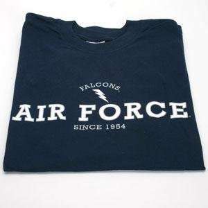 Air Force T shirt   Falcons Logo, Navy   XX Large: Sports 