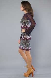 NEW! FREE PEOPLE Lined Multi color Knit Zig Zag CHEVRON SWEATER DRESS 