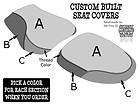   SV650 seat covers   99 00 01 02  vinyl skins Front & Rear SV 650 650S