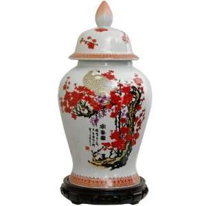  18 Cherry Blossom Porcelain Temple Jar