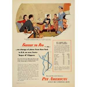   Pan American Airline Flight   Original Print Ad